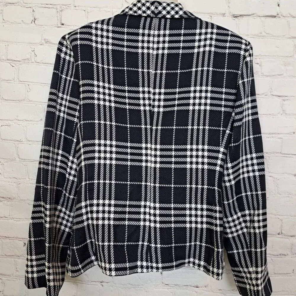 First Lady Checker Blazer Jacket Size 12 - Picture 5 of 11